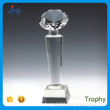 hot sale crystal awards trophyu cup in diamond shaped